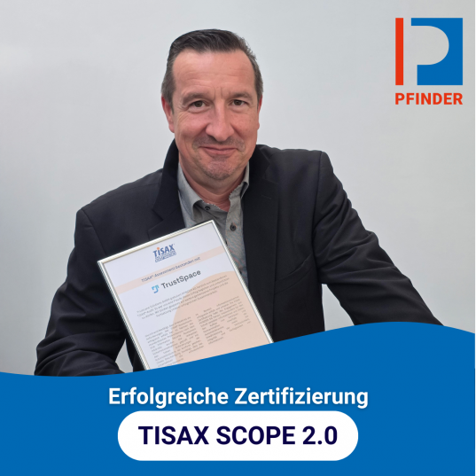PFINDER KG erfolgreich TISAX-zertifiziert