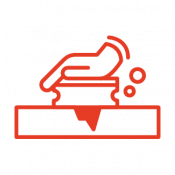 PT: Preparation and pre-cleaning of the test area