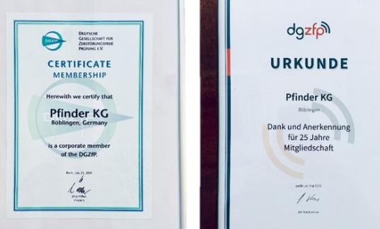 PFINDER 和 DGZfP 成立 25 周年
